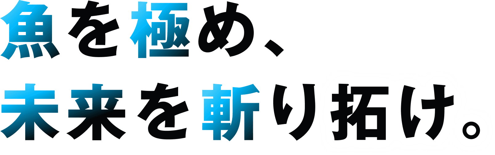 魚を極め、 未来を斬り拓け。
